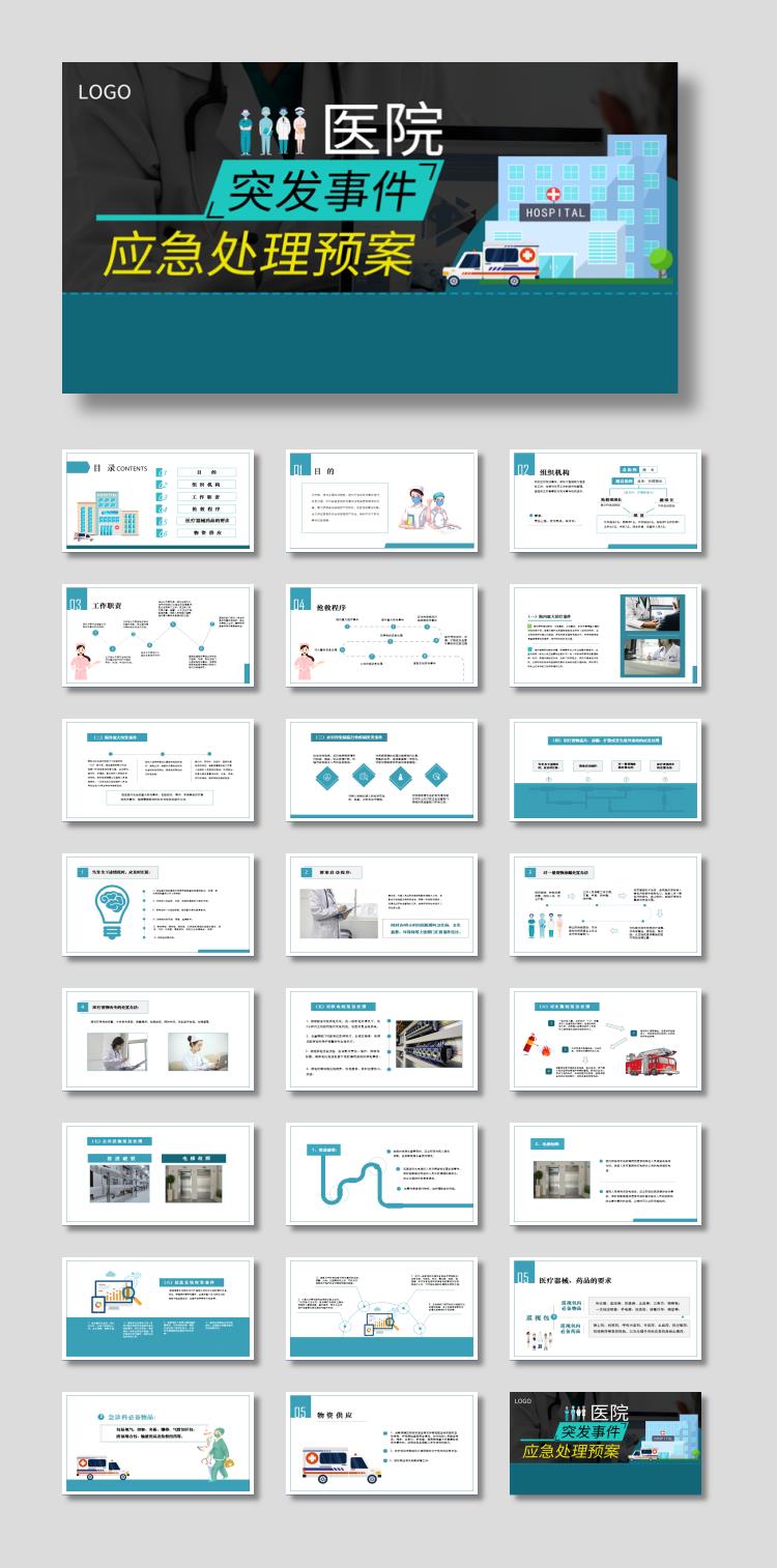 医院突发事件应急处理预案PPT模板